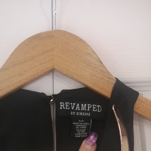 REVAMPED Sheer Sheath Dress w/Gold Neck Cuff NWOT - Picture 6 of 6